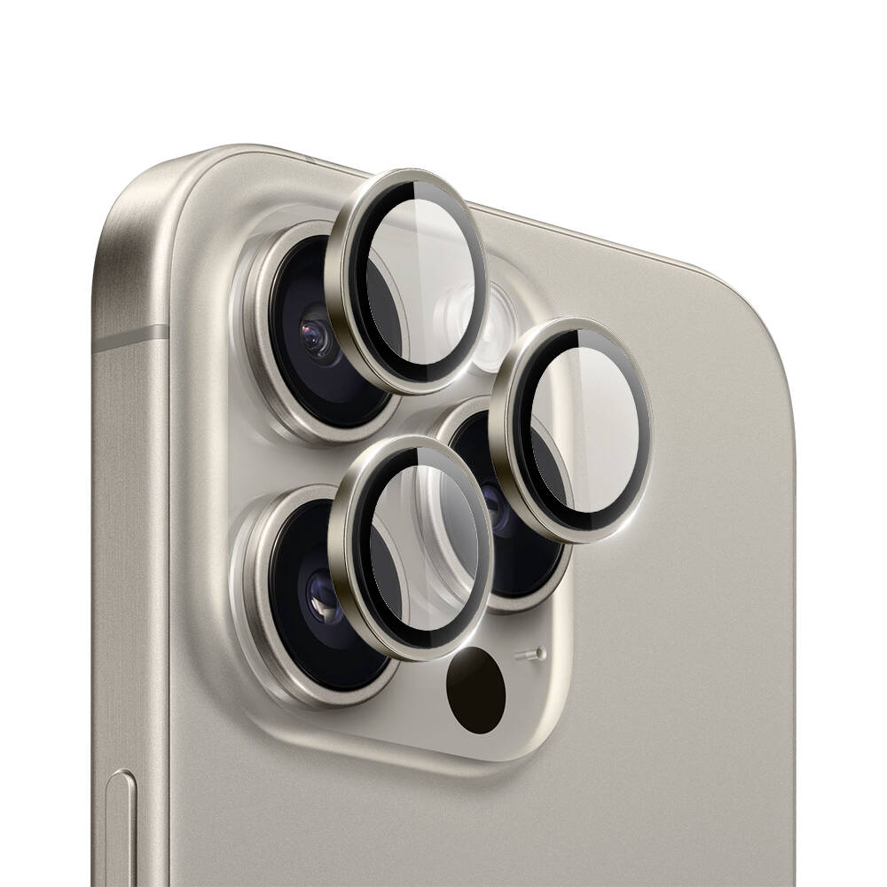 Apple iPhone 16 Pro LG-003 Lens Guard Çizilmeye Karşı Dayanıklı Safir Kamera Lens Koruyucu