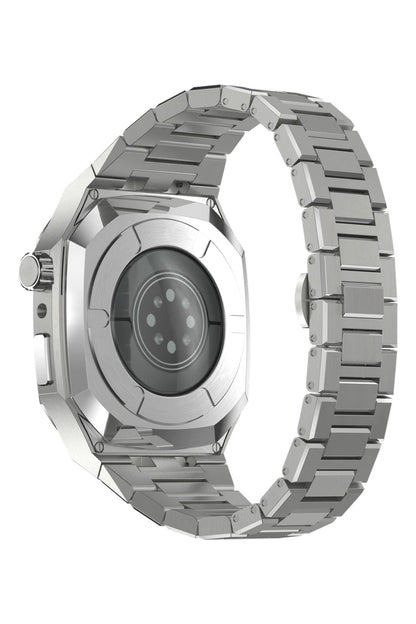 Apple Watch Uyumlu Belize Kasa Koruyucu Kordon Gümüş Gri