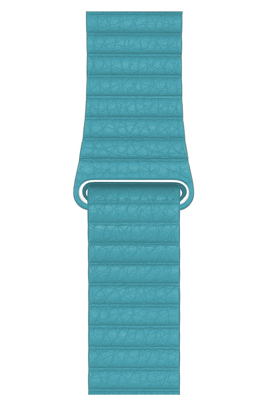 Apple Watch Uyumlu Deri Loop Kordon Akuamarin