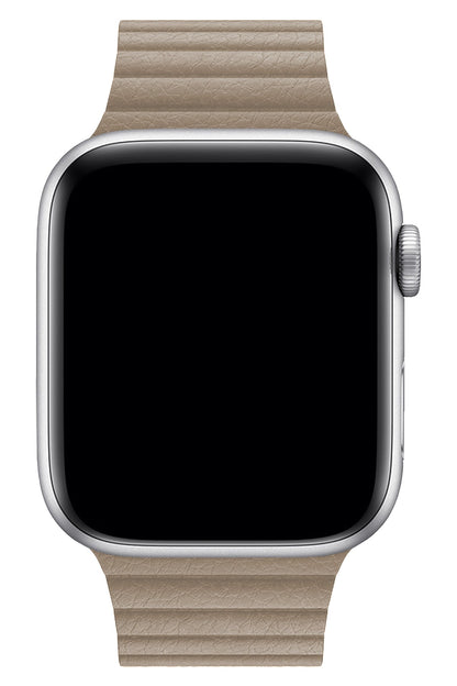 Apple Watch Uyumlu Deri Loop Kordon Bej