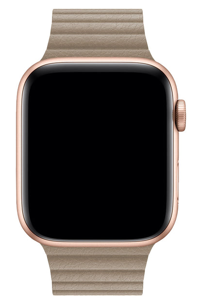 Apple Watch Uyumlu Deri Loop Kordon Bej