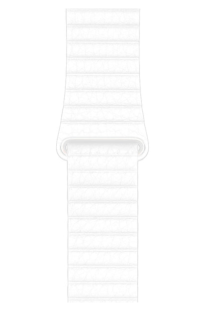 Apple Watch Uyumlu Deri Loop Kordon Beyaz