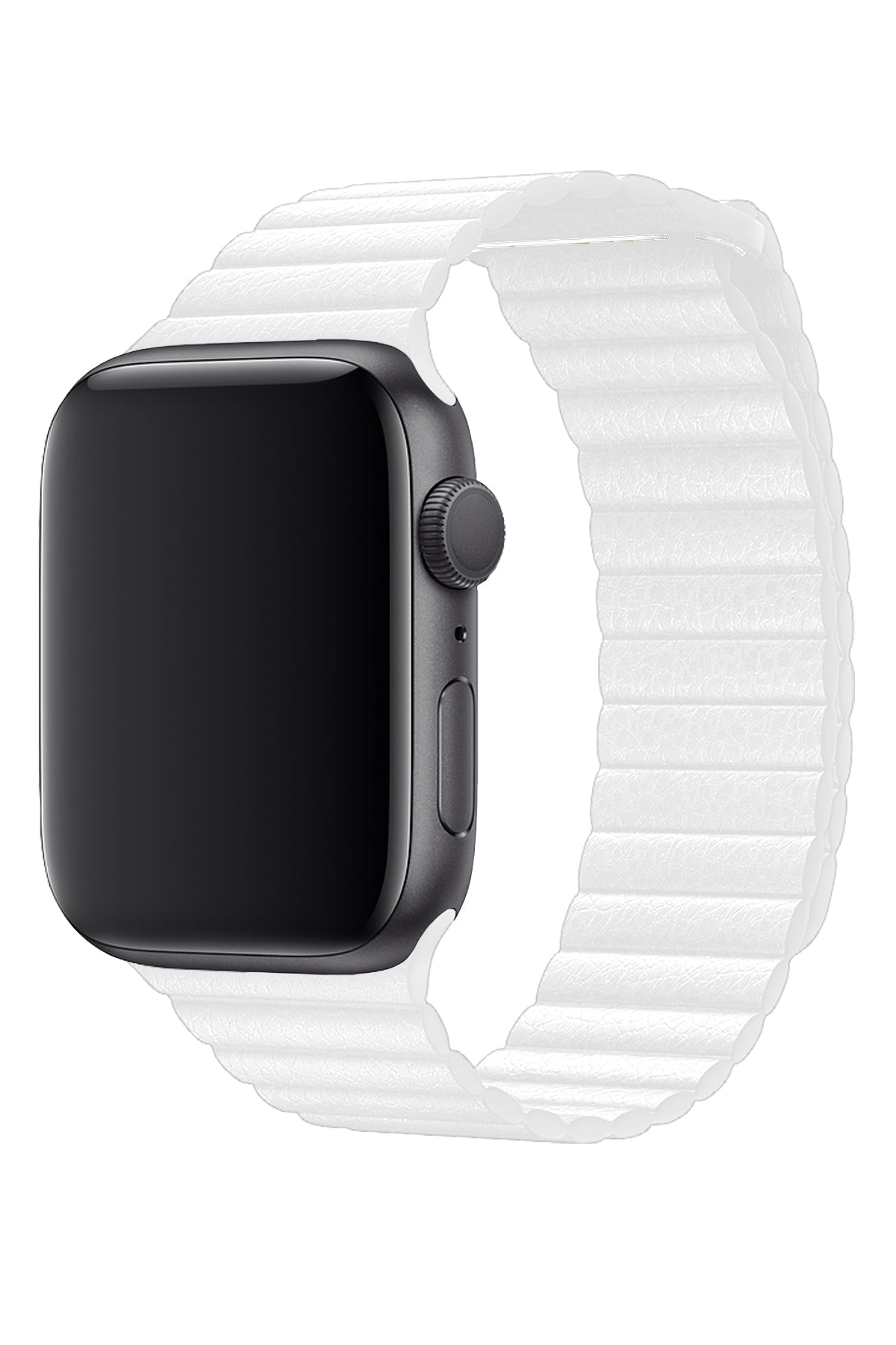 Apple Watch Uyumlu Deri Loop Kordon Beyaz