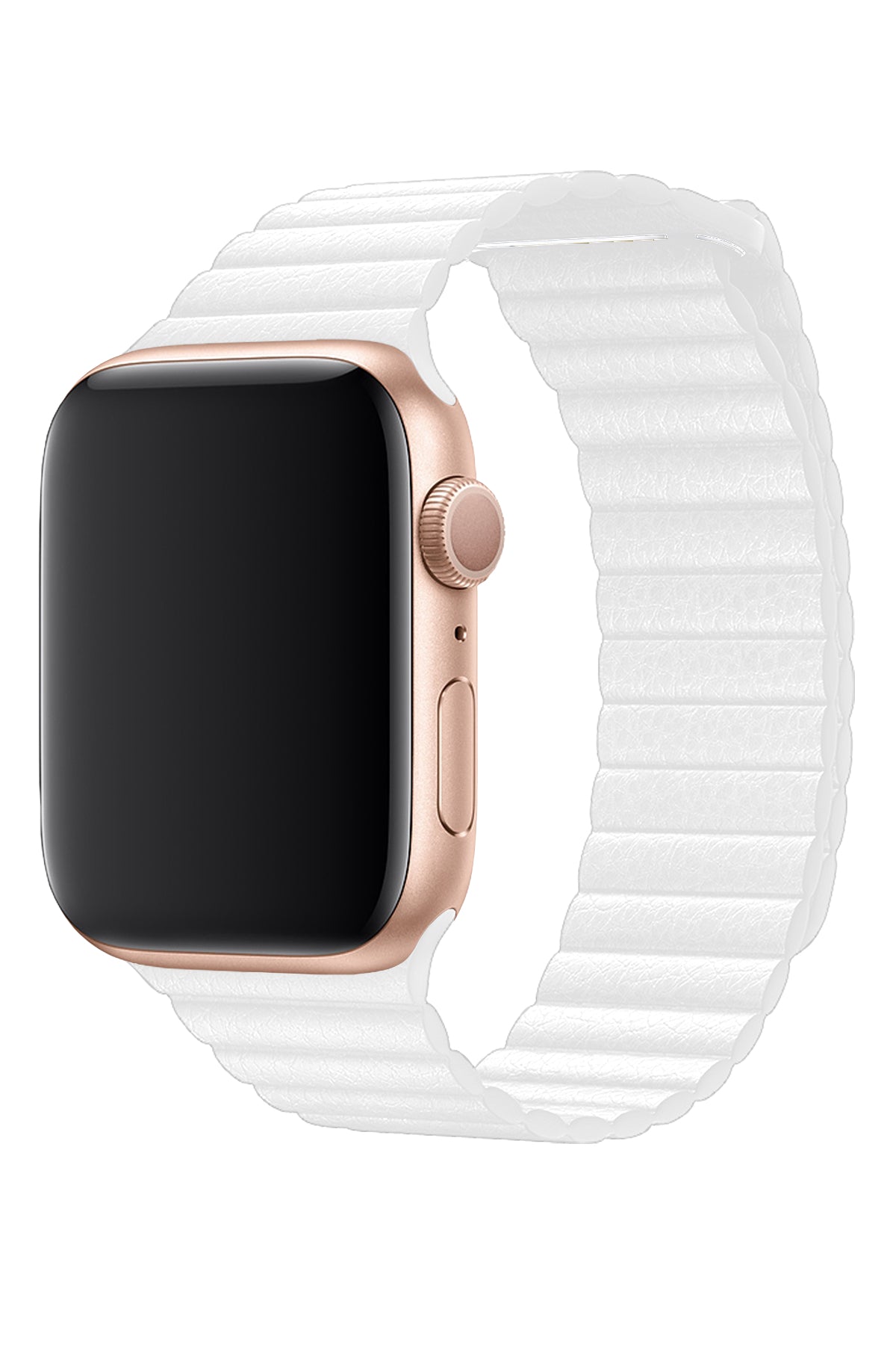 Apple Watch Uyumlu Deri Loop Kordon Beyaz