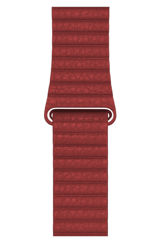 Apple Watch Uyumlu Deri Loop Kordon Bordo
