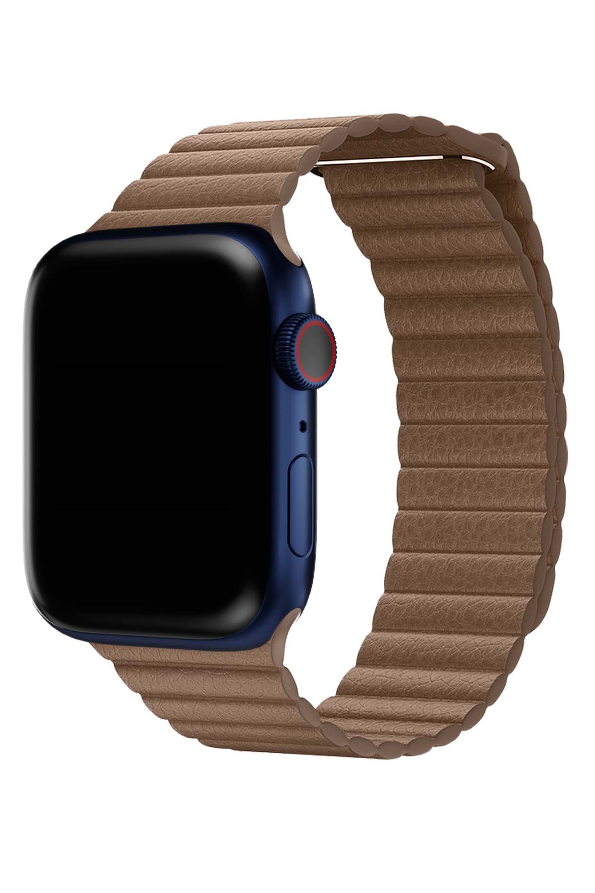 Apple Watch Uyumlu Deri Loop Kordon BurlyWood