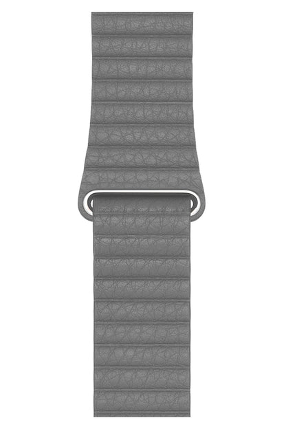 Apple Watch Uyumlu Deri Loop Kordon Gri