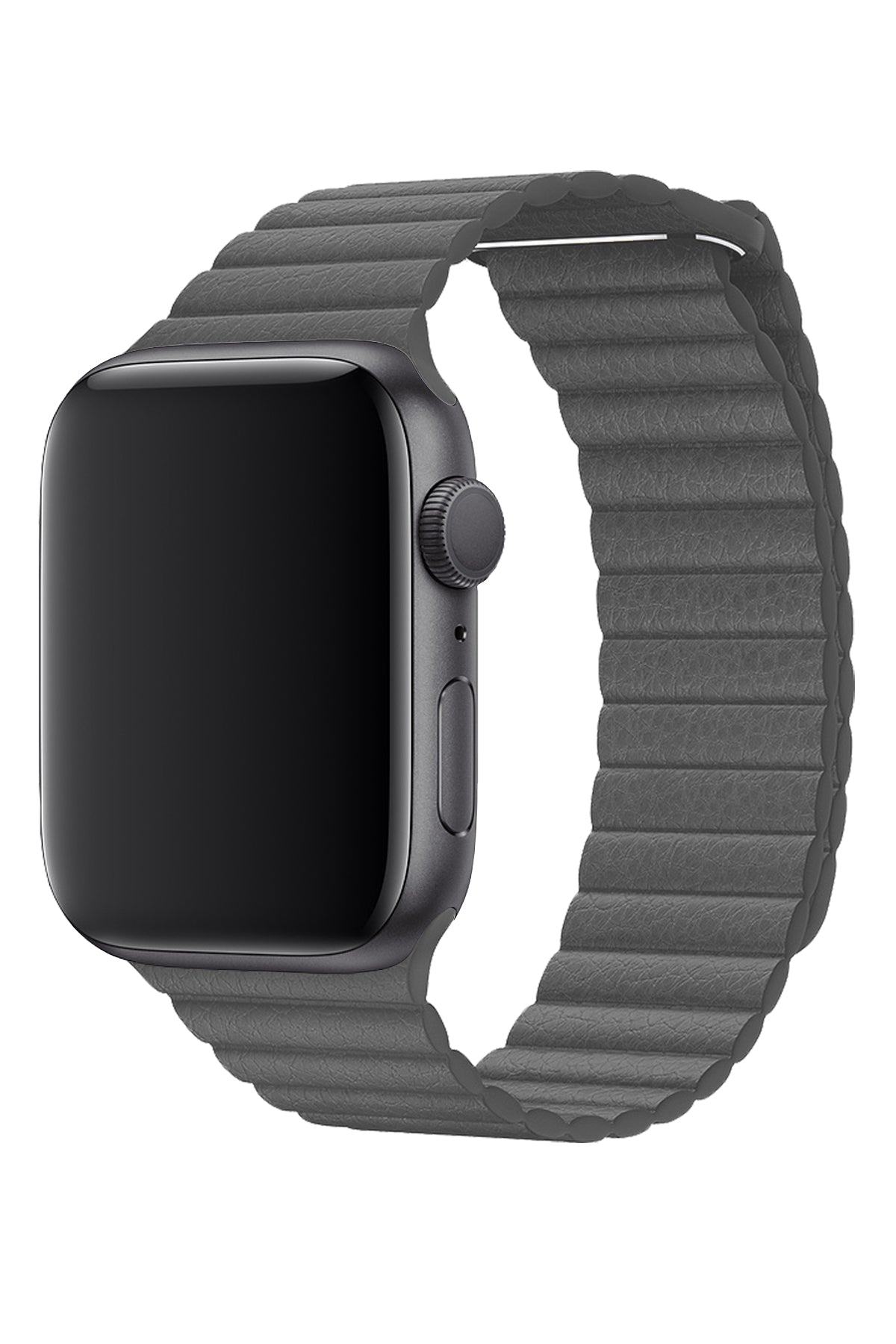 Apple Watch Uyumlu Deri Loop Kordon Gri