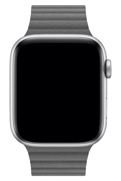Apple Watch Uyumlu Deri Loop Kordon Gri