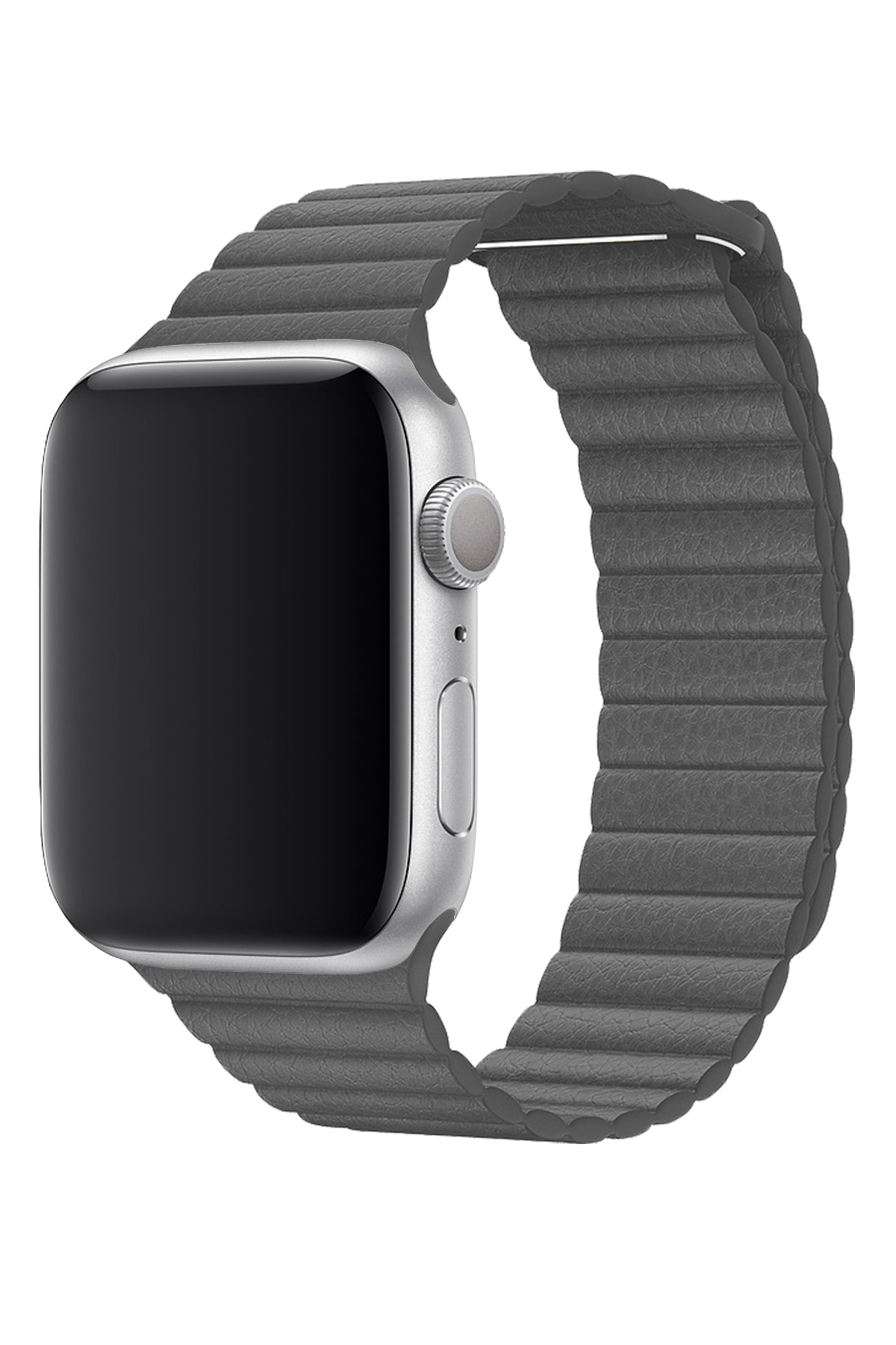 Apple Watch Uyumlu Deri Loop Kordon Gri