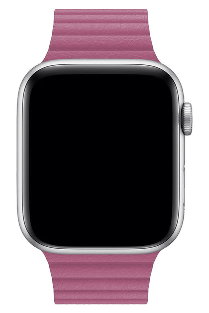 Apple Watch Uyumlu Deri Loop Kordon Pembe