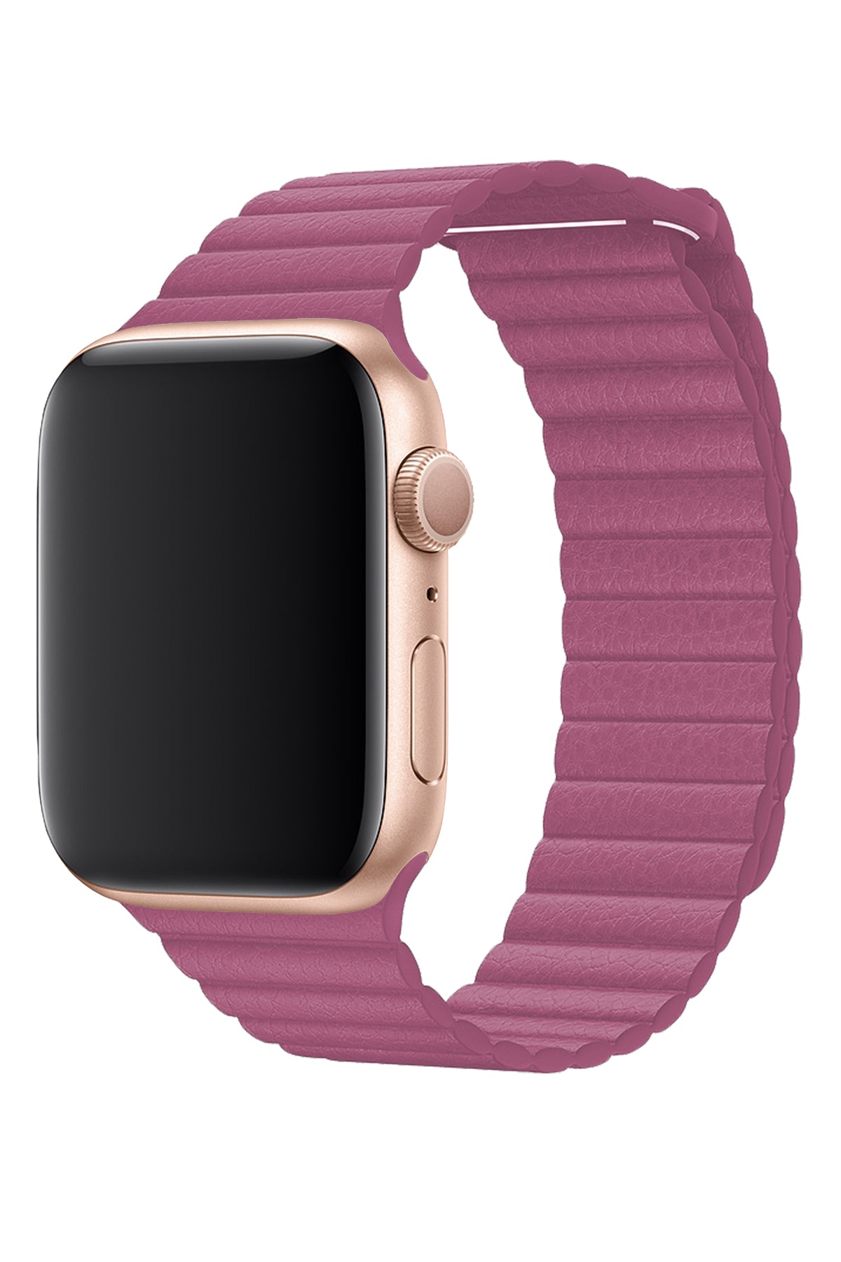 Apple Watch Uyumlu Deri Loop Kordon Pembe