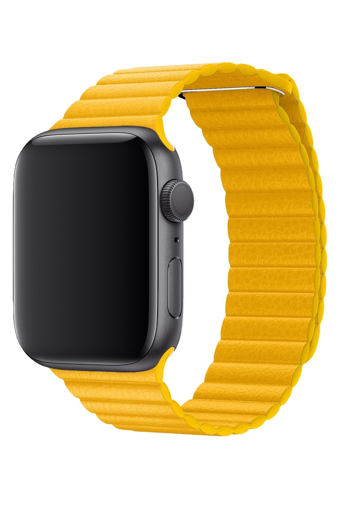 Apple Watch Uyumlu Deri Loop Kordon Sarı