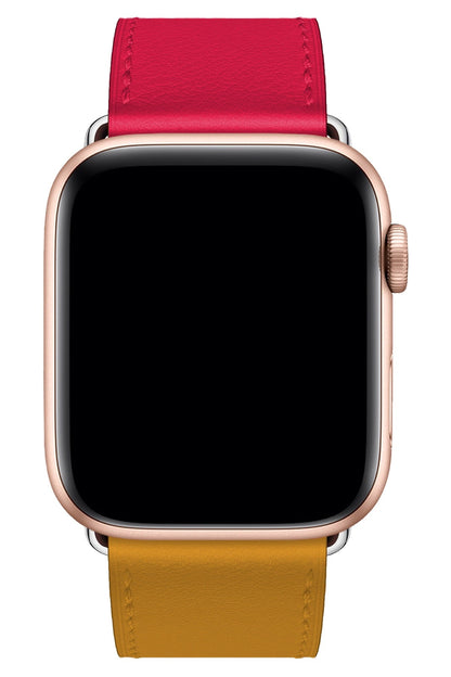 Apple Watch Uyumlu Duo Loop Kordon Garnet