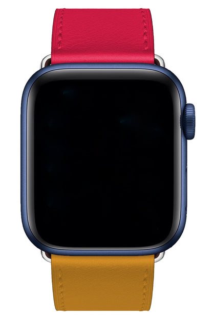 Apple Watch Uyumlu Duo Loop Kordon Garnet