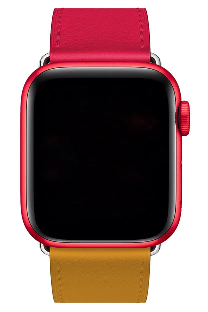 Apple Watch Uyumlu Duo Loop Kordon Garnet