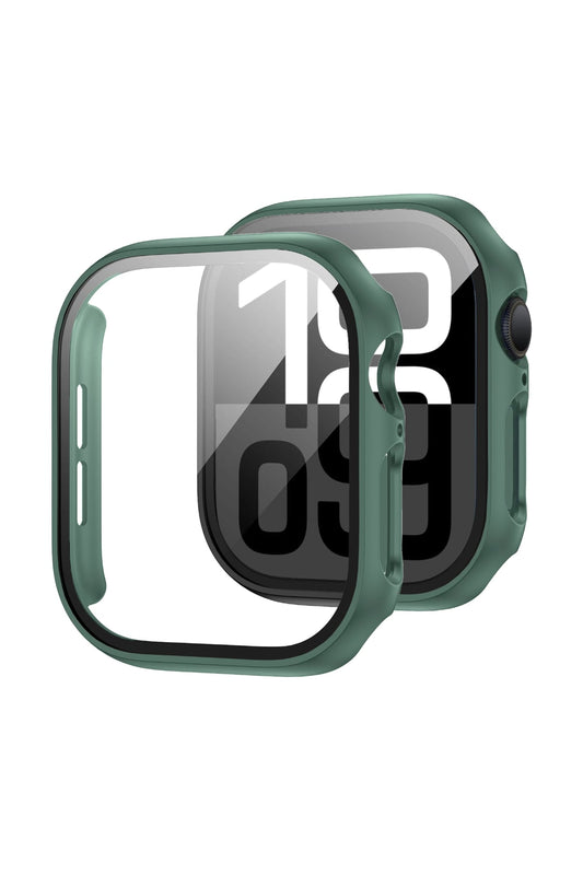 Apple Watch Uyumlu Ekran Koruyucu Çam Yeşili Renkli Kasa