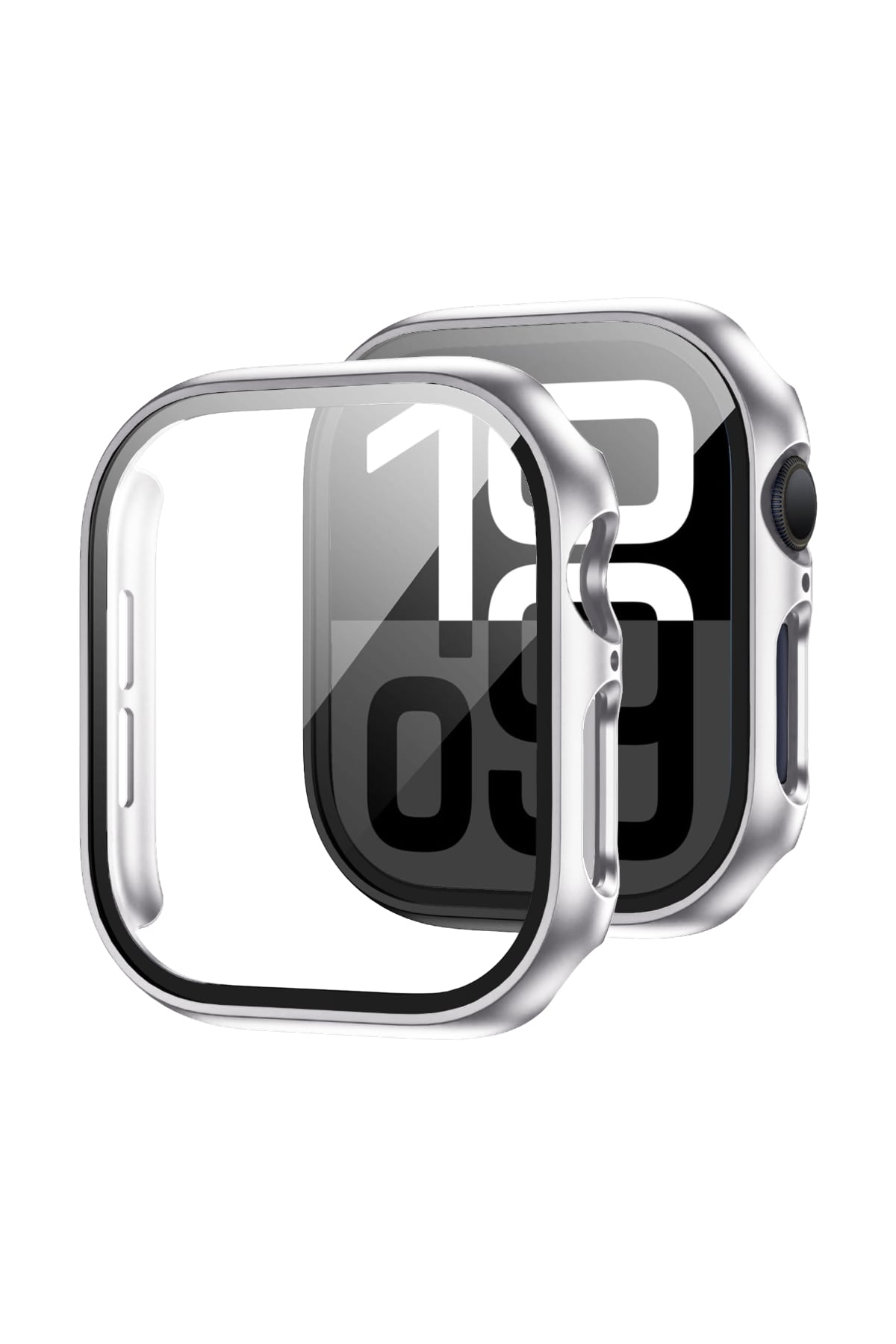Apple Watch Uyumlu Ekran Koruyucu Gri Renkli Kasa