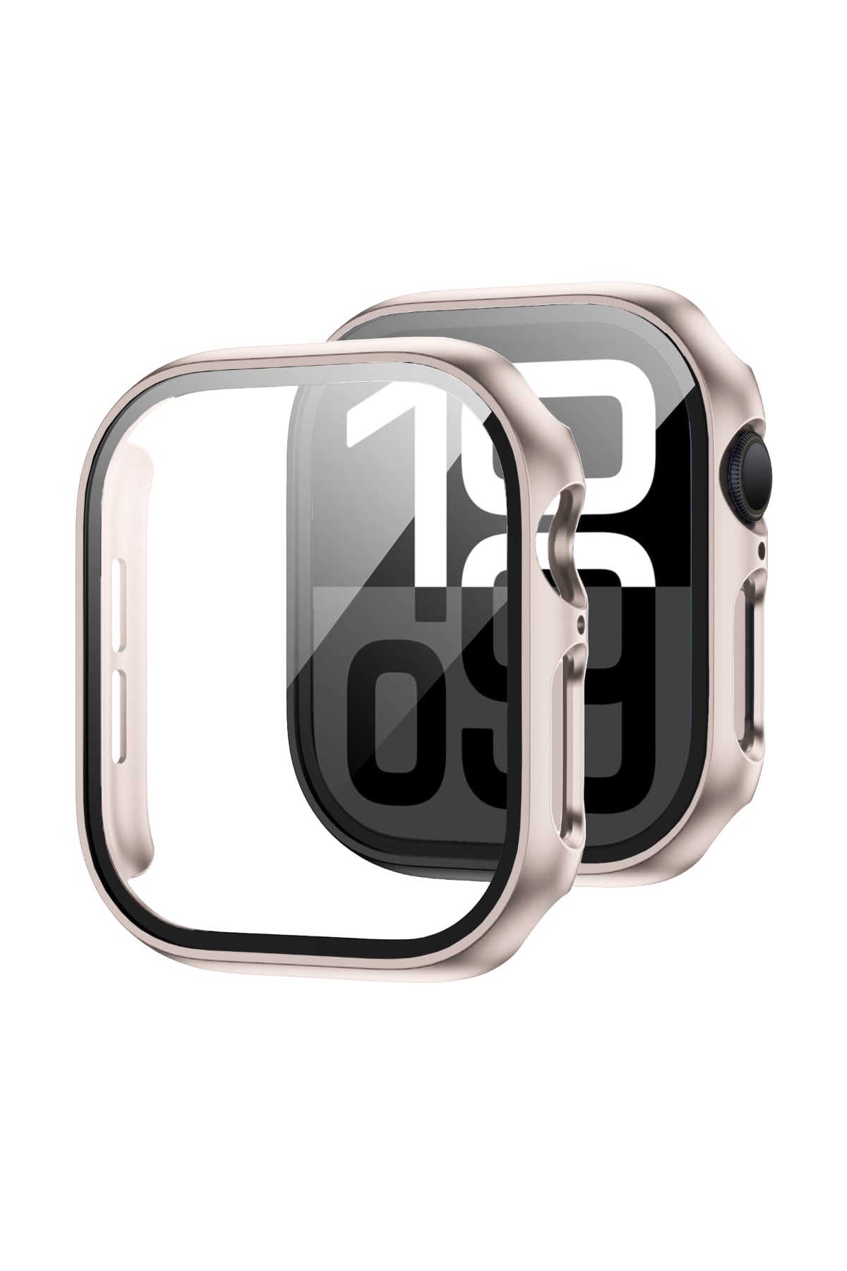 Apple Watch Uyumlu Ekran Koruyucu Kasa Starlight