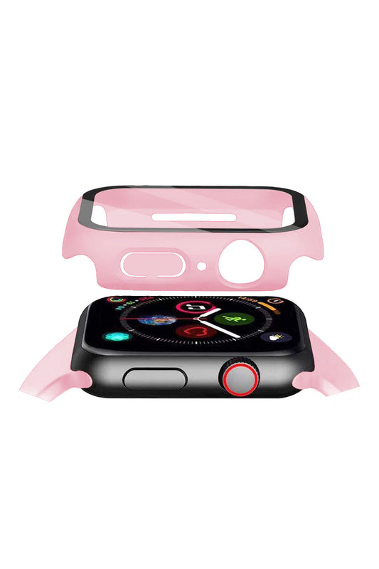 Apple Watch Uyumlu Ekran Koruyucu Ciklet Pembe Renkli Kasa