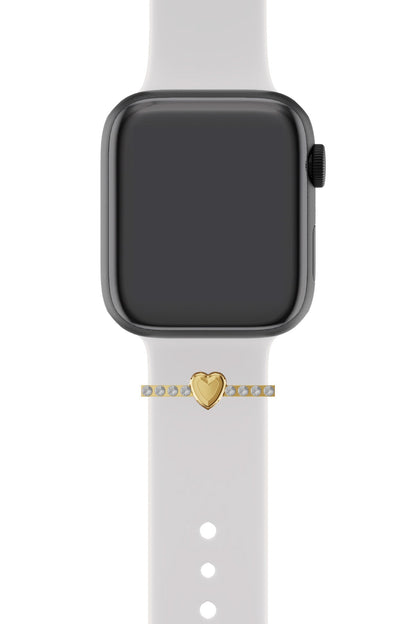 Apple Watch Uyumlu Kordon Süsü Charm Zircon Heart