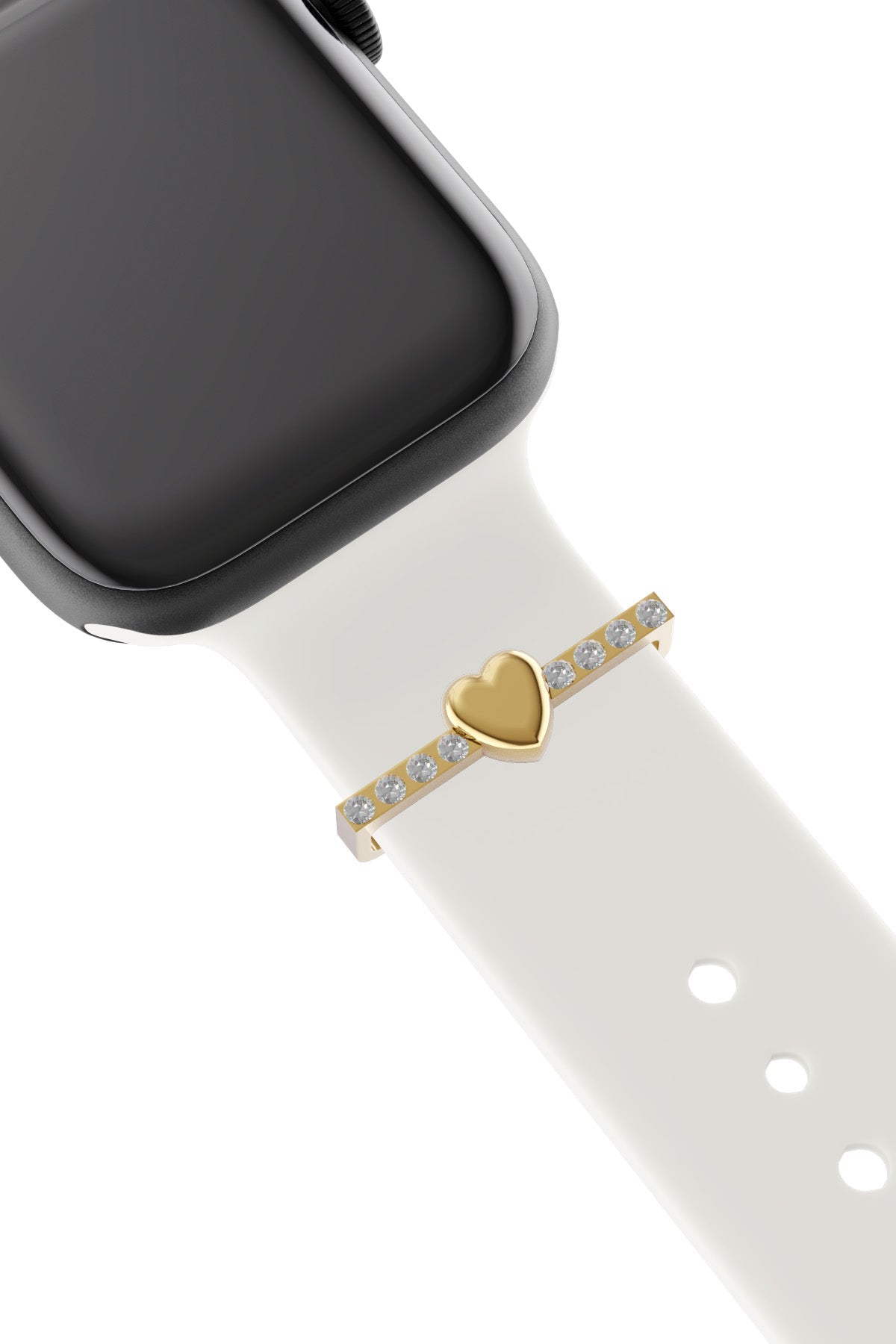 Apple Watch Uyumlu Kordon Süsü Charm Zircon Heart
