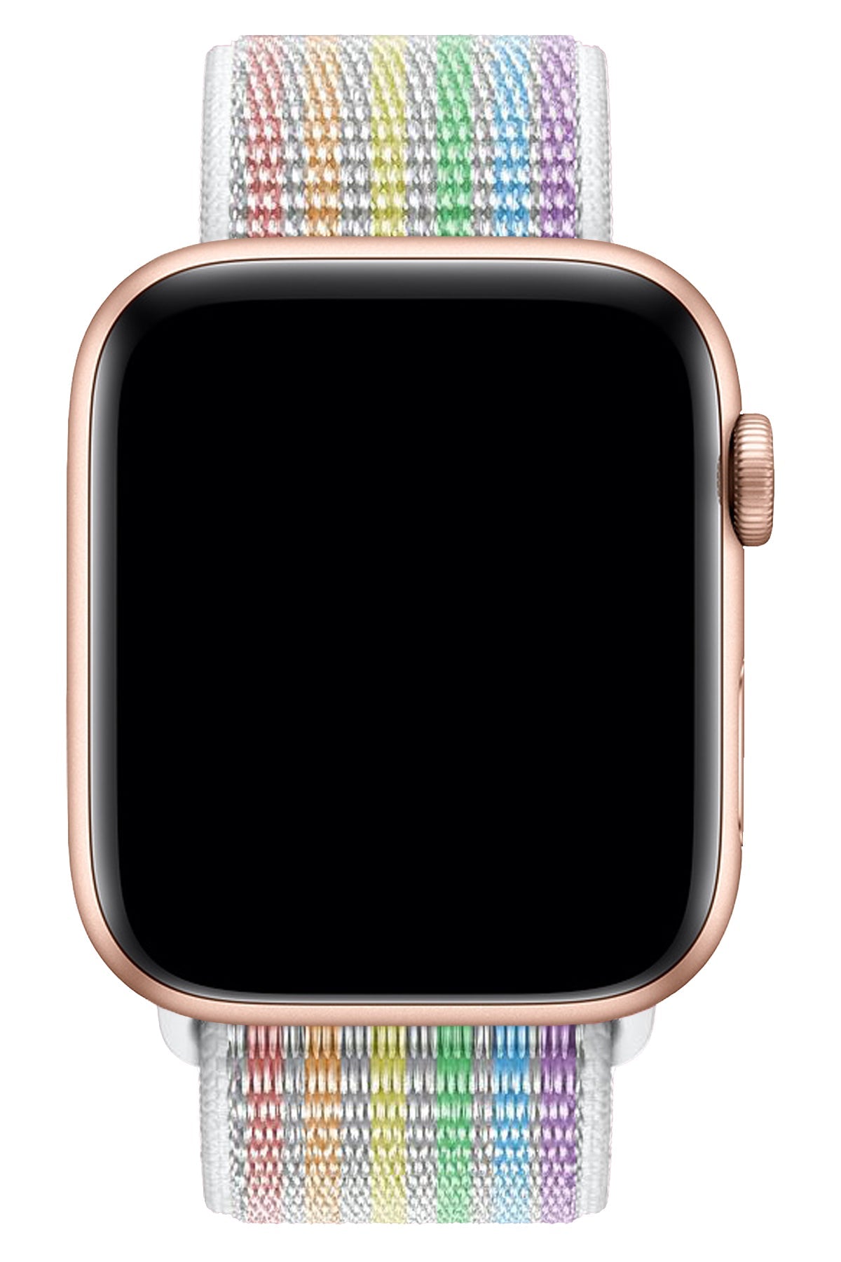 Apple Watch Uyumlu Spor Loop Kordon Beyaz Gökkuşağı