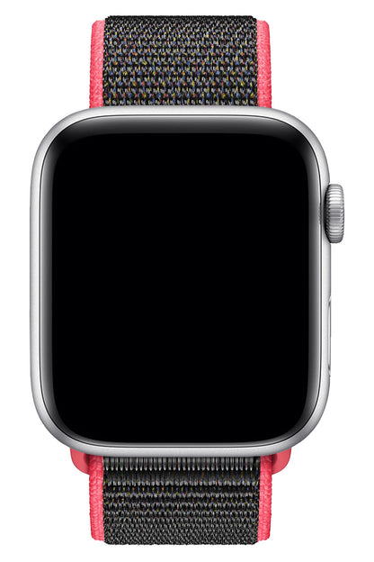 Apple Watch Uyumlu Spor Loop Kordon Frambuaz Siyah