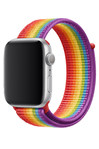 Apple Watch Uyumlu Spor Loop Kordon Gökkuşağı