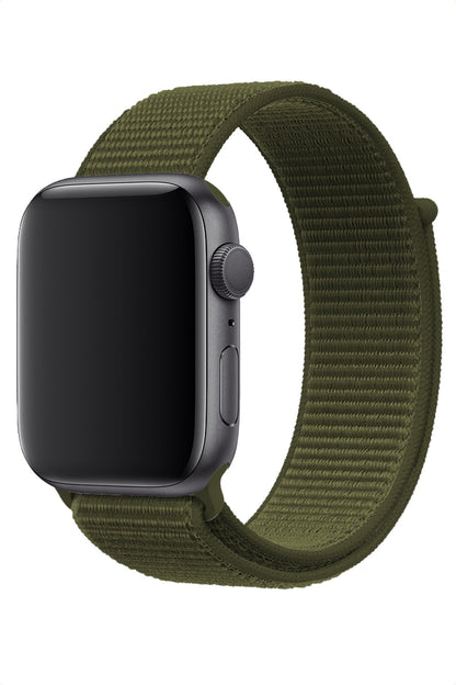 Apple Watch Uyumlu Spor Loop Kordon Haki