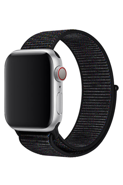 Apple Watch Uyumlu Spor Loop Kordon Kırçıllı Siyah