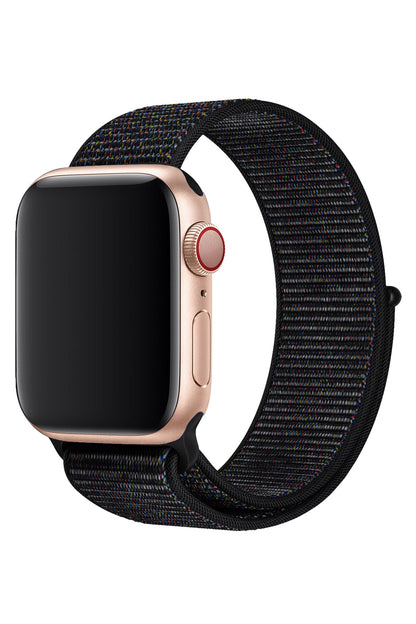 Apple Watch Uyumlu Spor Loop Kordon Kırçıllı Siyah