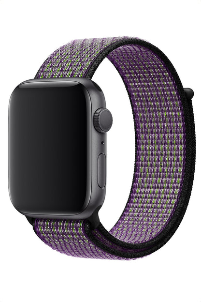 Apple Watch Uyumlu Spor Loop Kordon Mor Yeşil
