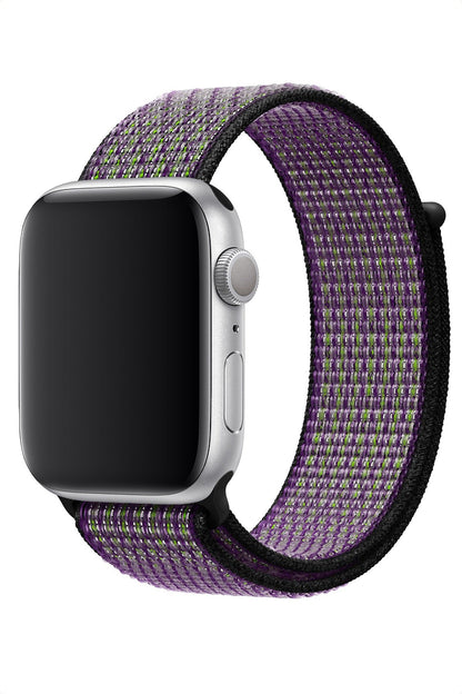 Apple Watch Uyumlu Spor Loop Kordon Mor Yeşil