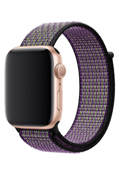 Apple Watch Uyumlu Spor Loop Kordon Mor Yeşil