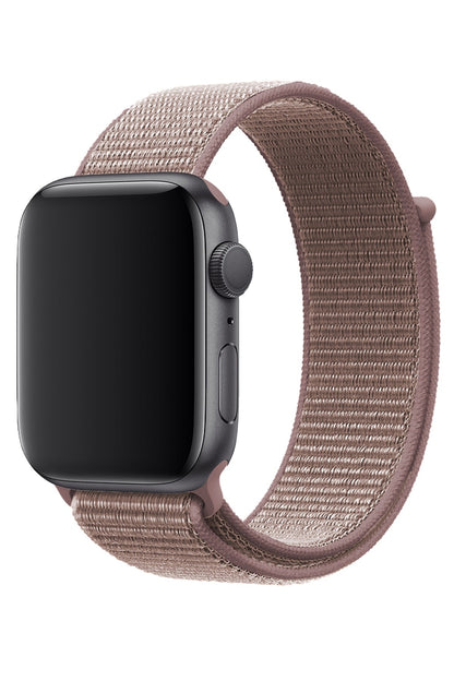 Apple Watch Uyumlu Spor Loop Kordon Puce Pembe