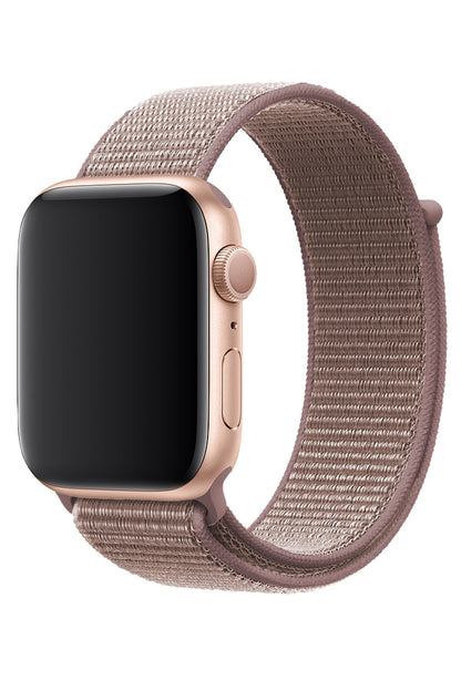 Apple Watch Uyumlu Spor Loop Kordon Puce Pembe