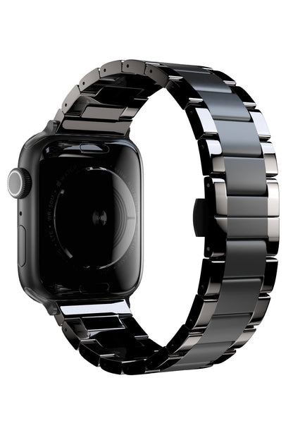 Apple Watch Uyumlu Mat Parlak Seramik Loop Kordon Siyah