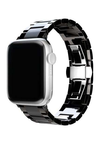 Apple Watch Uyumlu Mat Parlak Seramik Loop Kordon Siyah