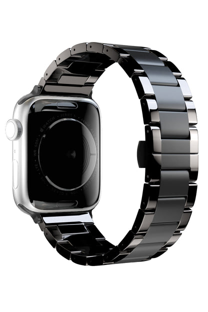 Apple Watch Uyumlu Mat Parlak Seramik Loop Kordon Siyah