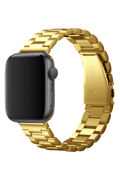 Apple Watch Uyumlu Üç Bakla Çelik Loop Kordon Altın