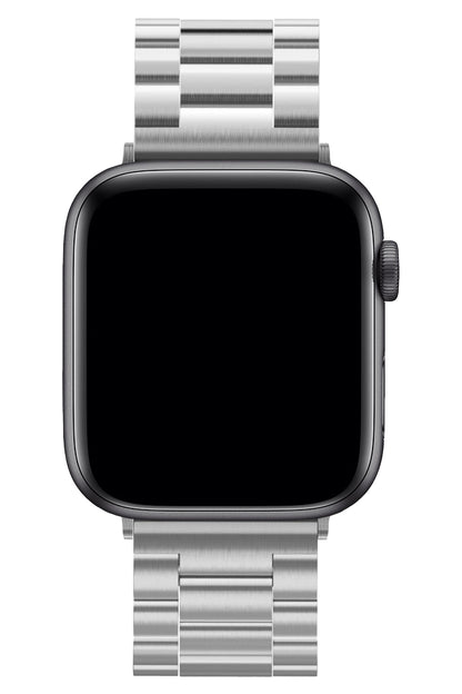 Apple Watch Uyumlu Üç Bakla Çelik Loop Kordon Gümüş Gri