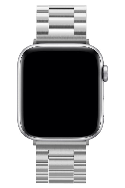Apple Watch Uyumlu Üç Bakla Çelik Loop Kordon Gümüş Gri