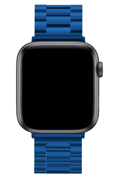 Apple Watch Uyumlu Üç Bakla Çelik Loop Kordon Mavi