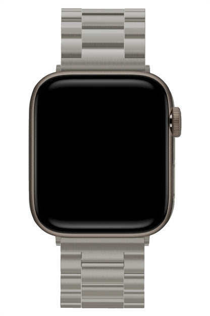 Apple Watch Uyumlu Üç Bakla Çelik Loop Kordon Titanyum