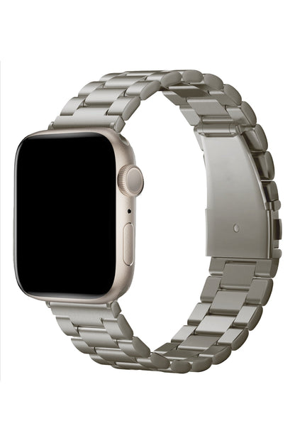 Apple Watch Uyumlu Üç Bakla Çelik Loop Kordon Titanyum