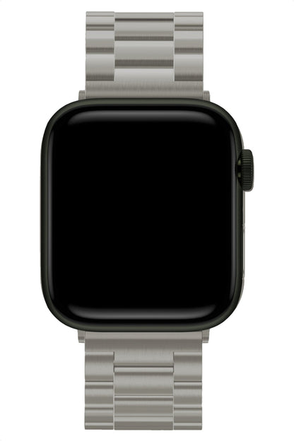 Apple Watch Uyumlu Üç Bakla Çelik Loop Kordon Titanyum