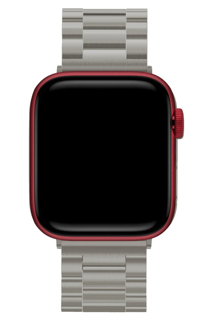 Apple Watch Uyumlu Üç Bakla Çelik Loop Kordon Titanyum