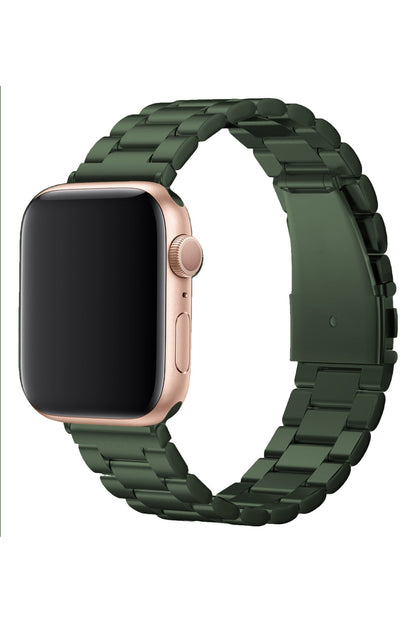 Apple Watch Uyumlu Üç Bakla Çelik Loop Kordon Yeşil