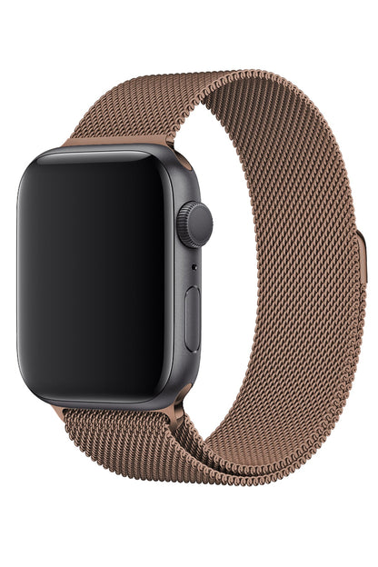 Apple Watch Uyumlu Metal Milano Loop Bronz